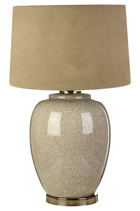 Mulholland Table Lamp With Linen Shade - Sand