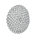 Round Convex Antiqued Silver Multi Mirror - Large