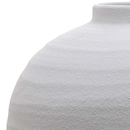 Aminita Matt White Ceramic Vase