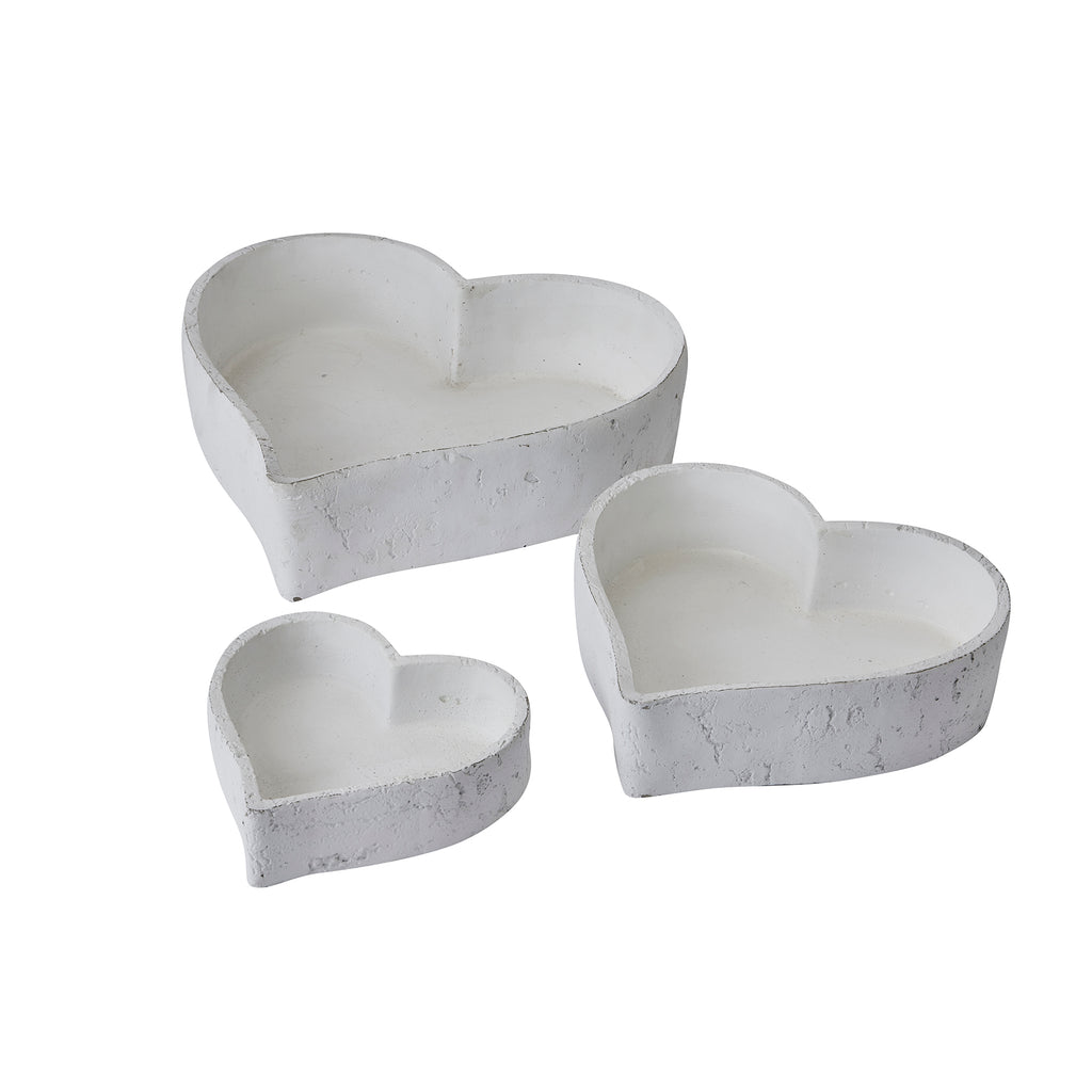 Maya Matt White Ceramic Dishes - Set of 3