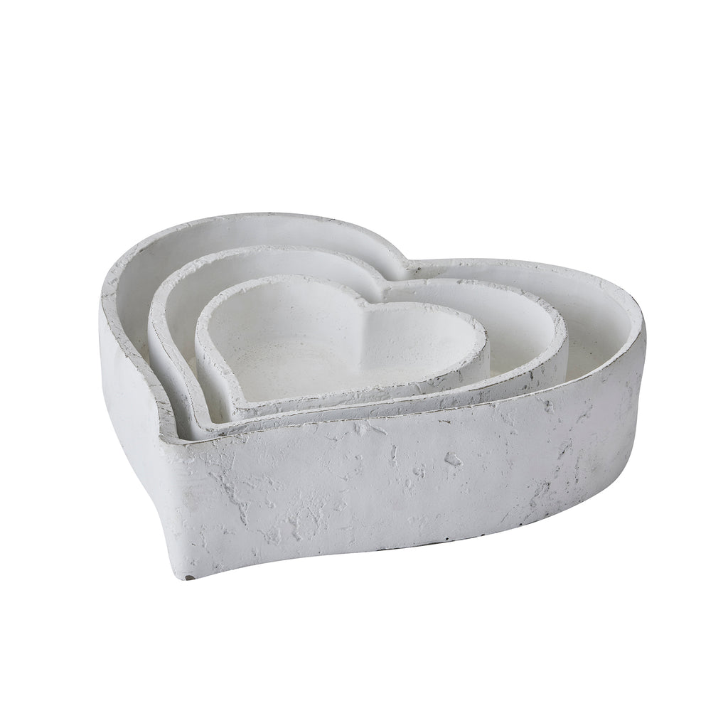 Maya Matt White Ceramic Dishes - Set of 3