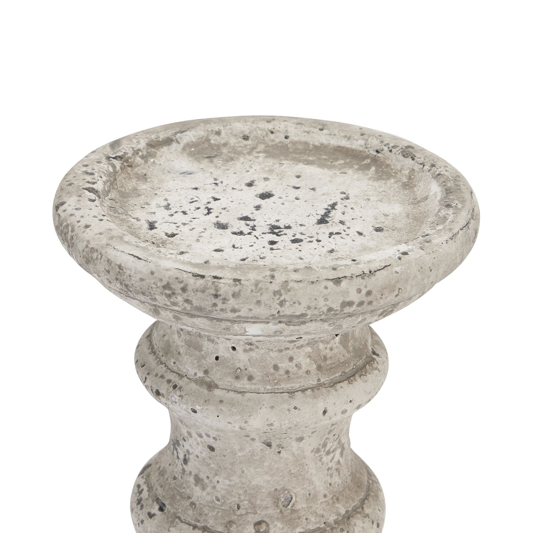 Clara Stone Ceramic Column Candle Holder - Medium