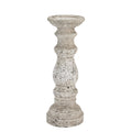Clara Stone Ceramic Column Candle Holder - Medium