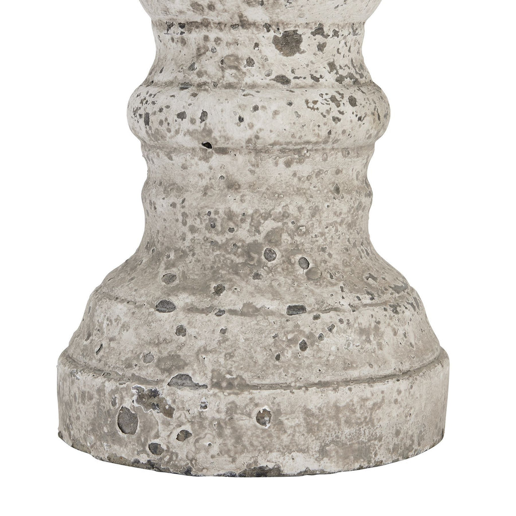 Clara Stone Ceramic Column Candle Holder - Large