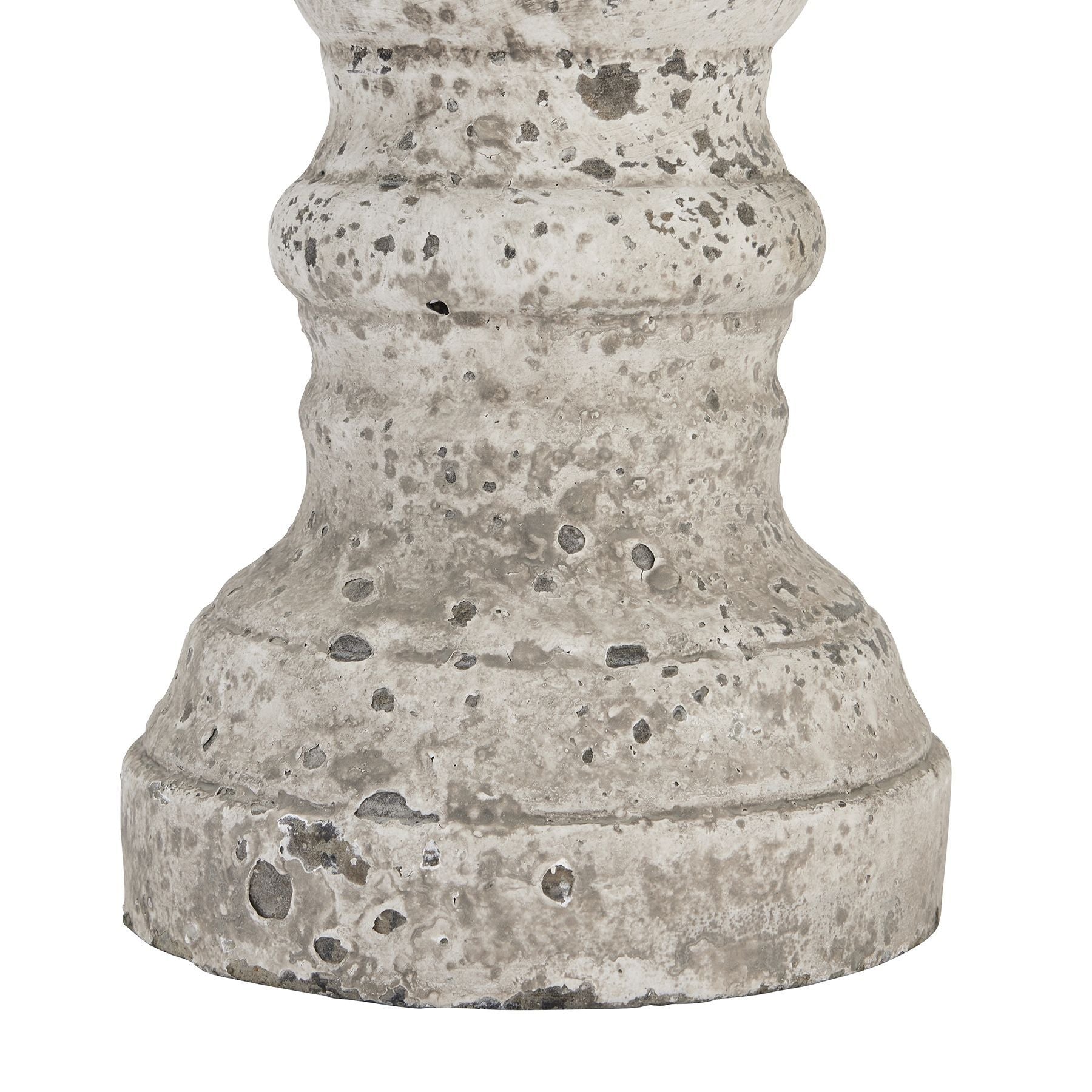 Clara Stone Ceramic Column Candle Holder - Large