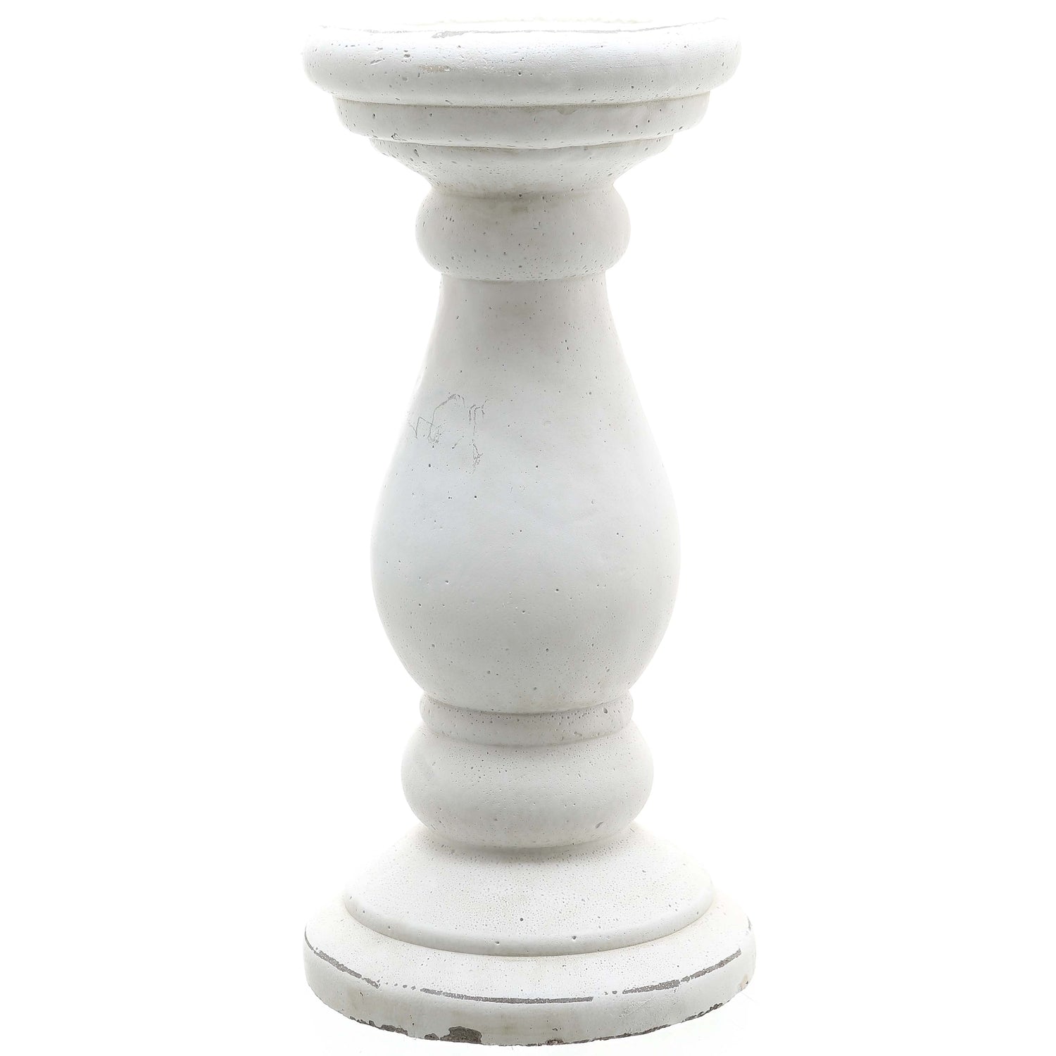 Monterra Matte White Ceramic Candle Holder - Large