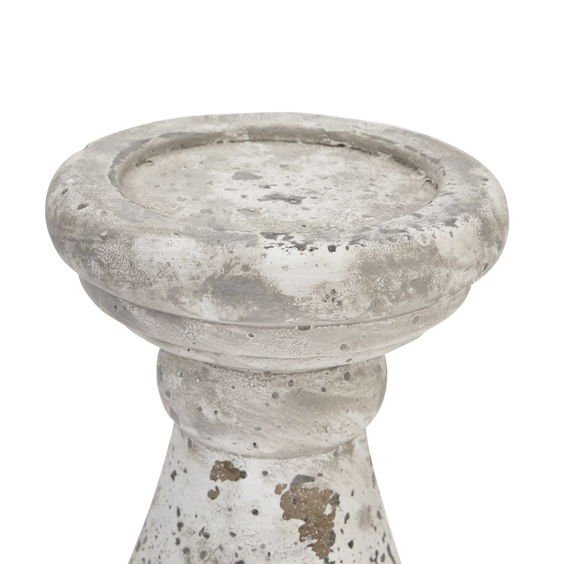 Clara Stone Ceramic Candle Holder - Small
