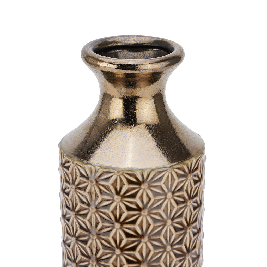 Delaney Caramel Fluted Vase