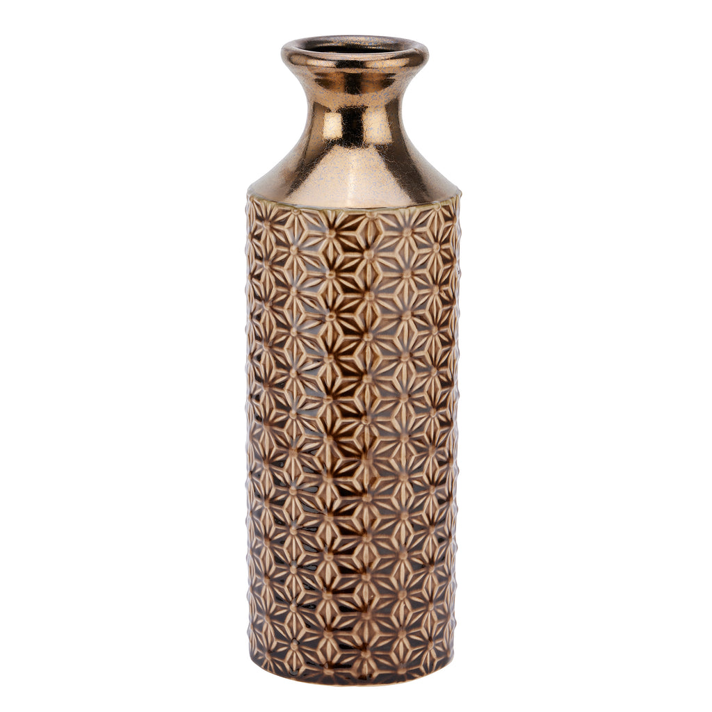 Delaney Caramel Fluted Vase