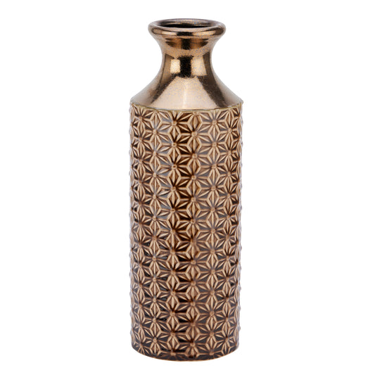 Delaney Caramel Fluted Vase