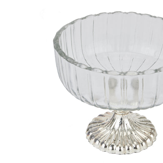 Fluted Glass Display Bowl - Small