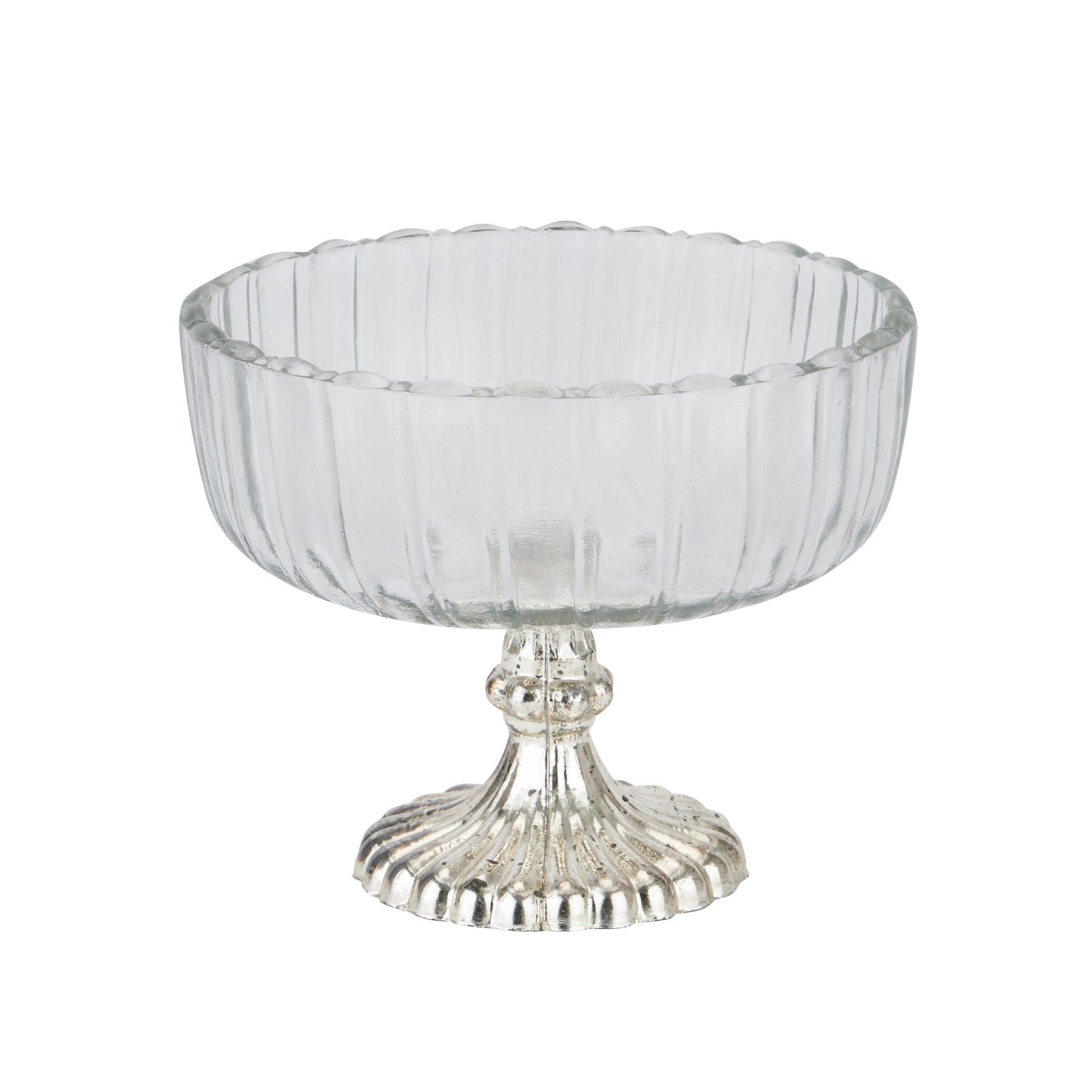 Fluted Glass Display Bowl - Small
