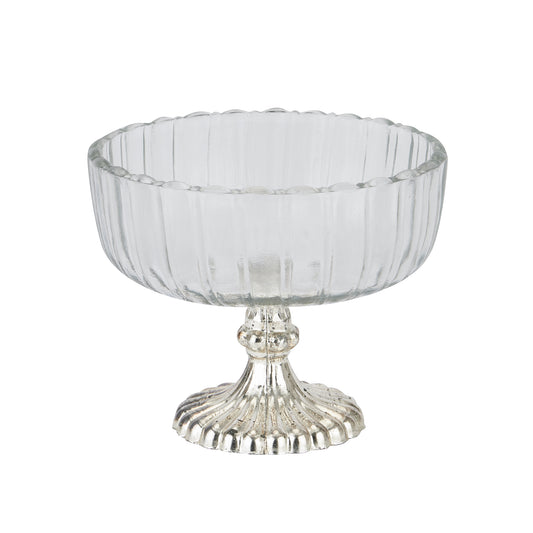 Fluted Glass Display Bowl - Small