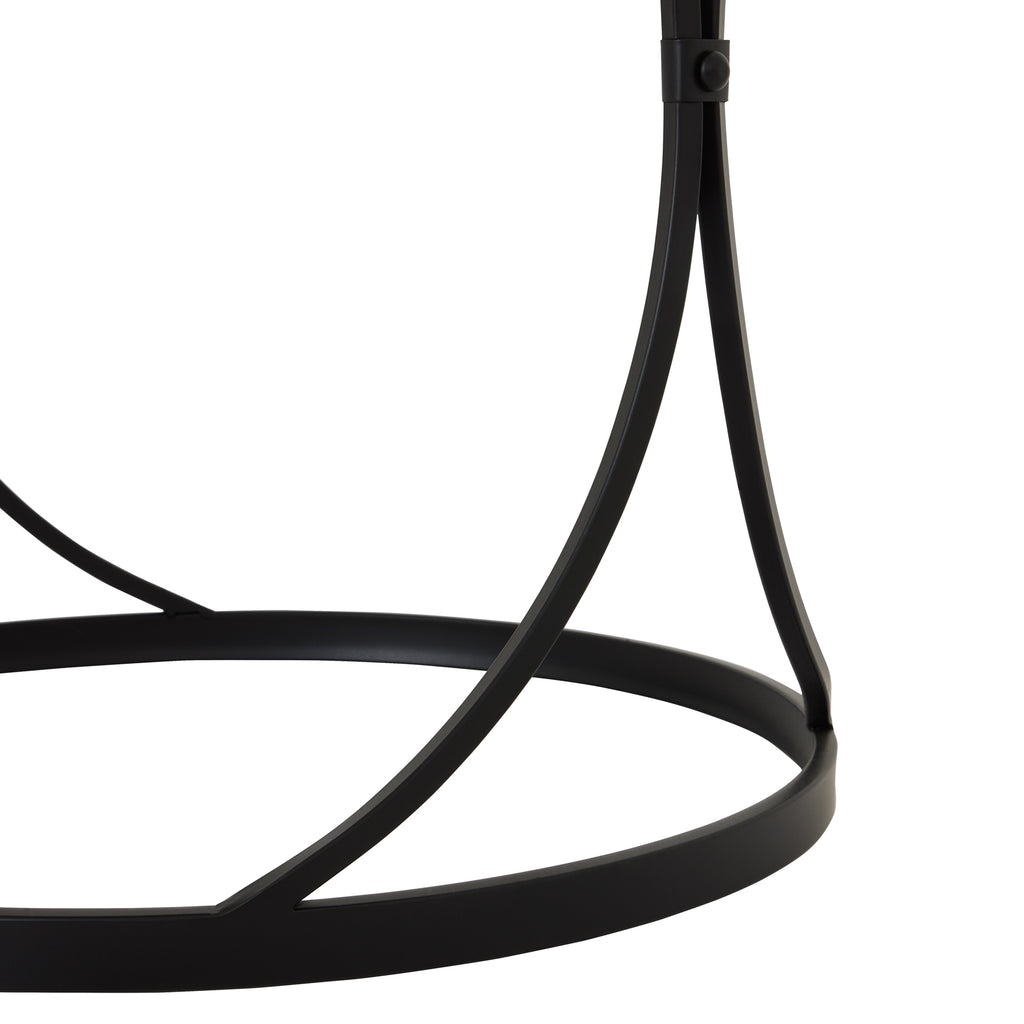 Rhea Set Of Two Black Mirrored Side Tables