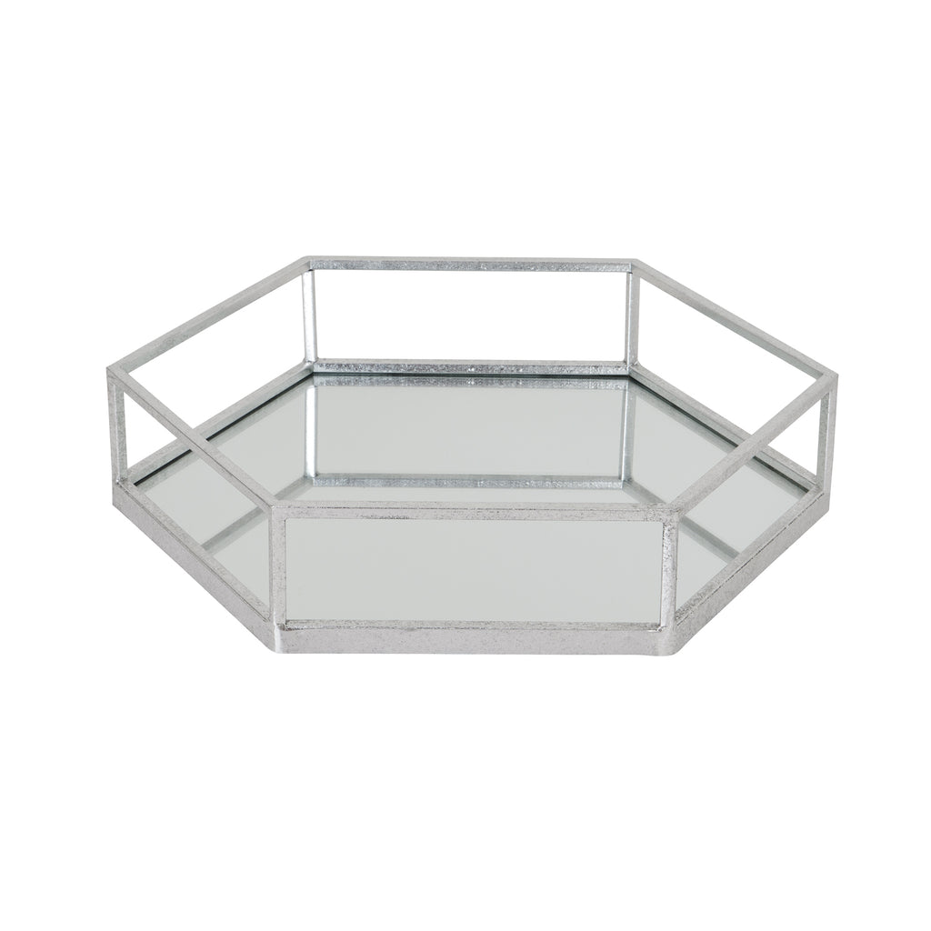 Casita Silver Hexagon Trays - Set of 2