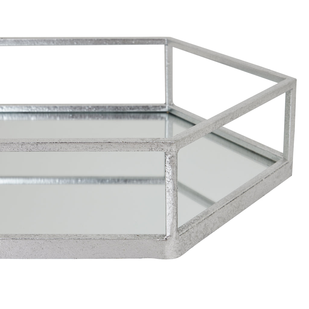 Casita Silver Hexagon Trays - Set of 2