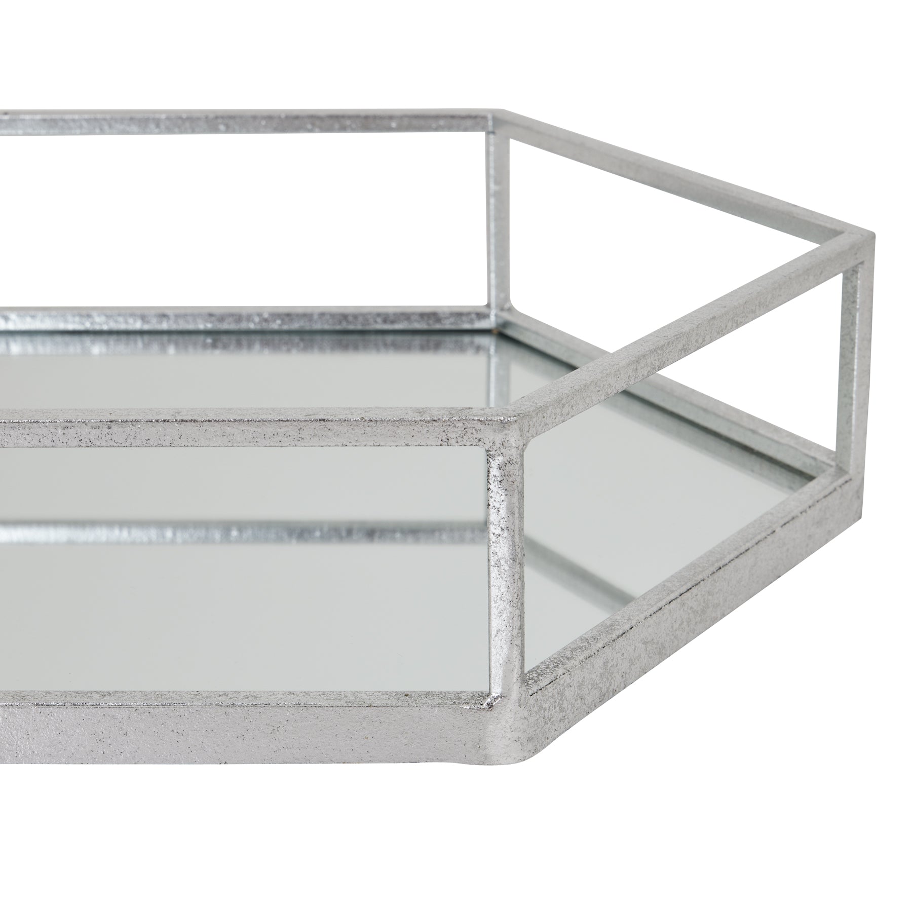Casita Silver Hexagon Trays - Set of 2