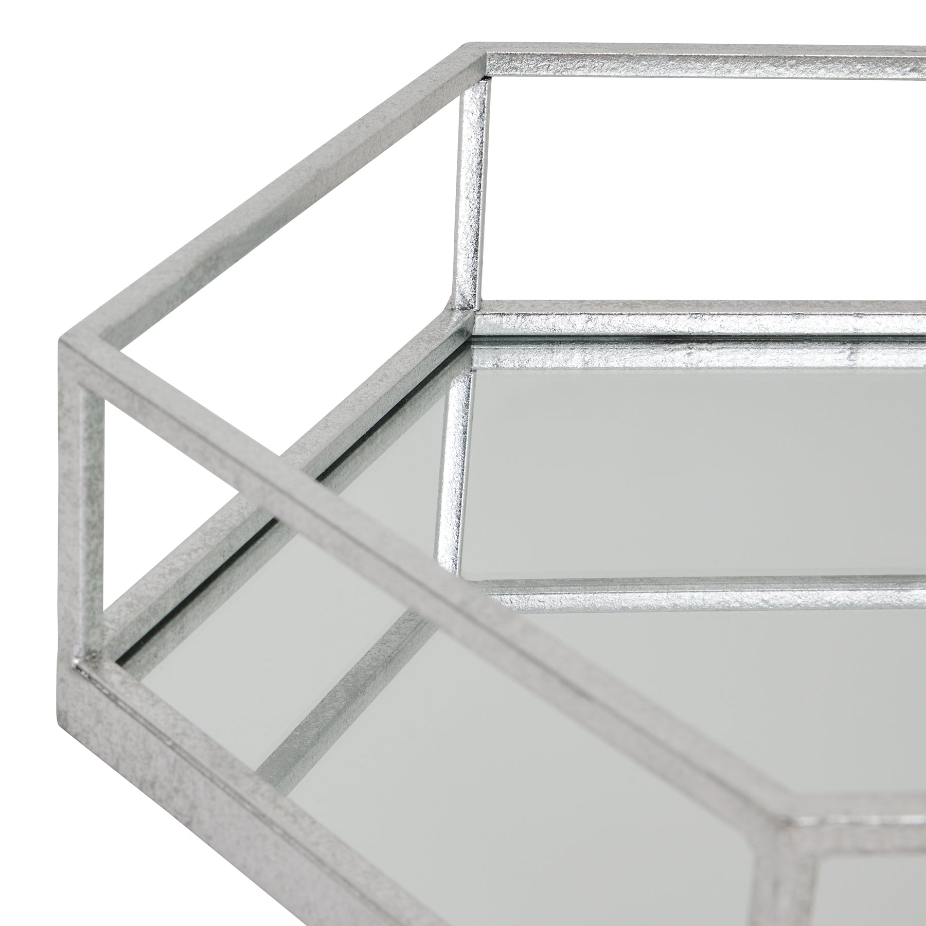 Casita Silver Hexagon Trays - Set of 2