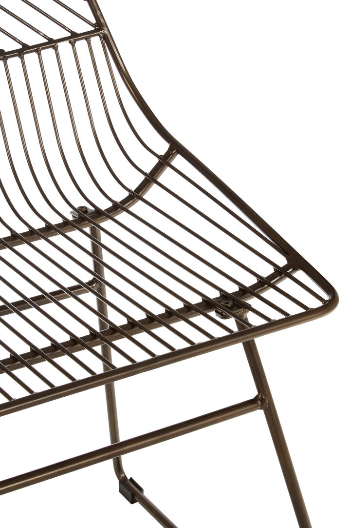 Monty Bronze Metal Wire Chair