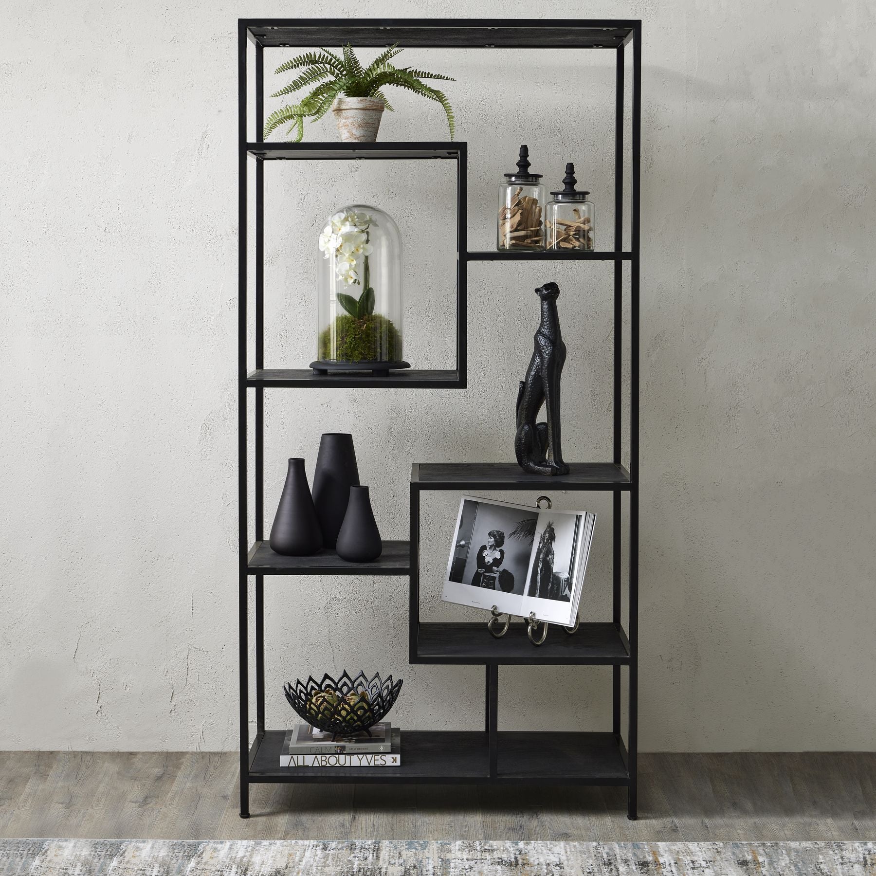 Ladera Black Multi Shelf Unit - Large