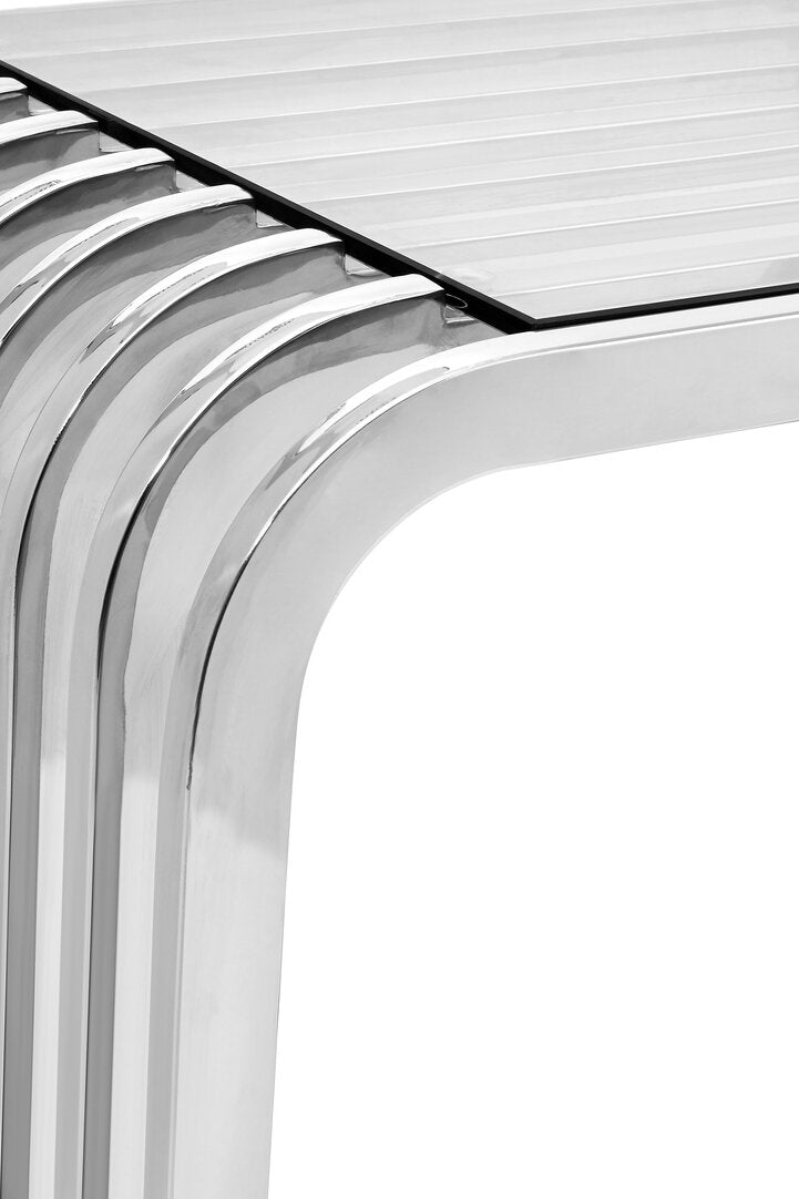 Conrad End Table - Silver & Glass