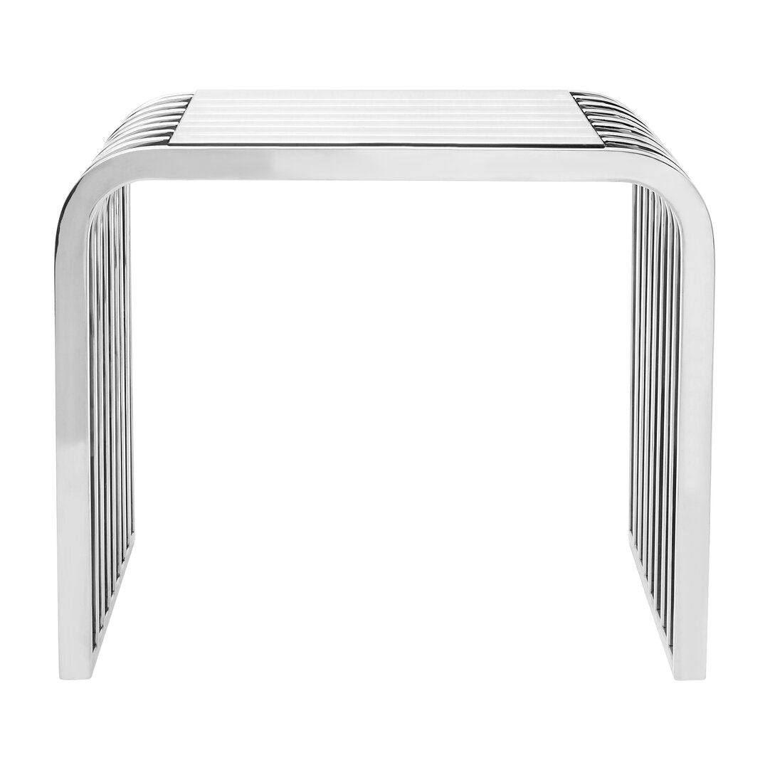 Conrad End Table - Silver & Glass