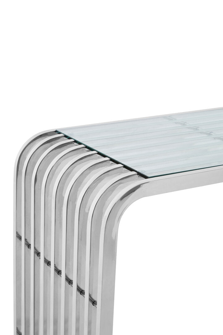 Conrad Console Table - Silver & Glass