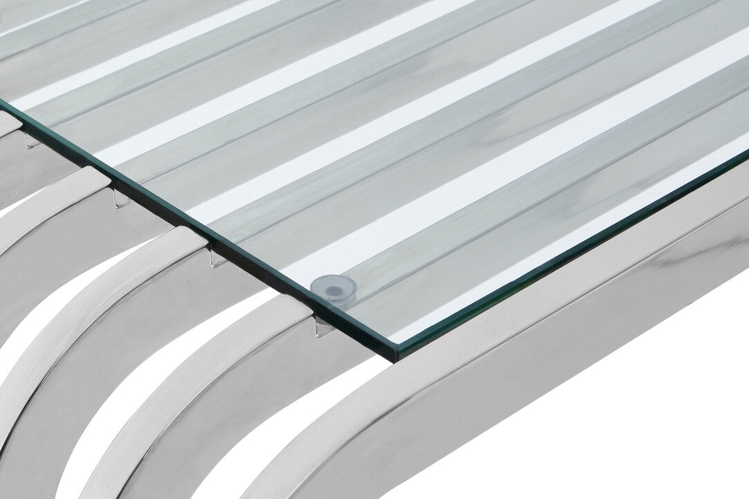 Conrad Console Table - Silver & Glass