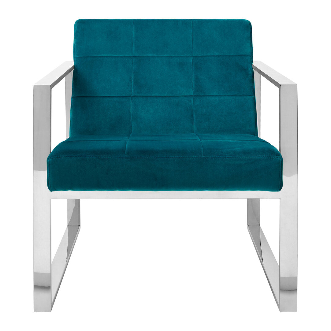 West Lounge Chair - Teal Velvet
