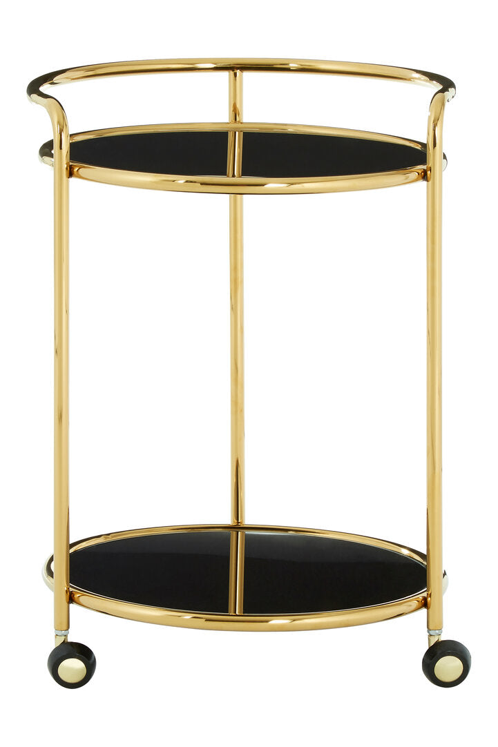 Playa Round Gold Finish Trolley
