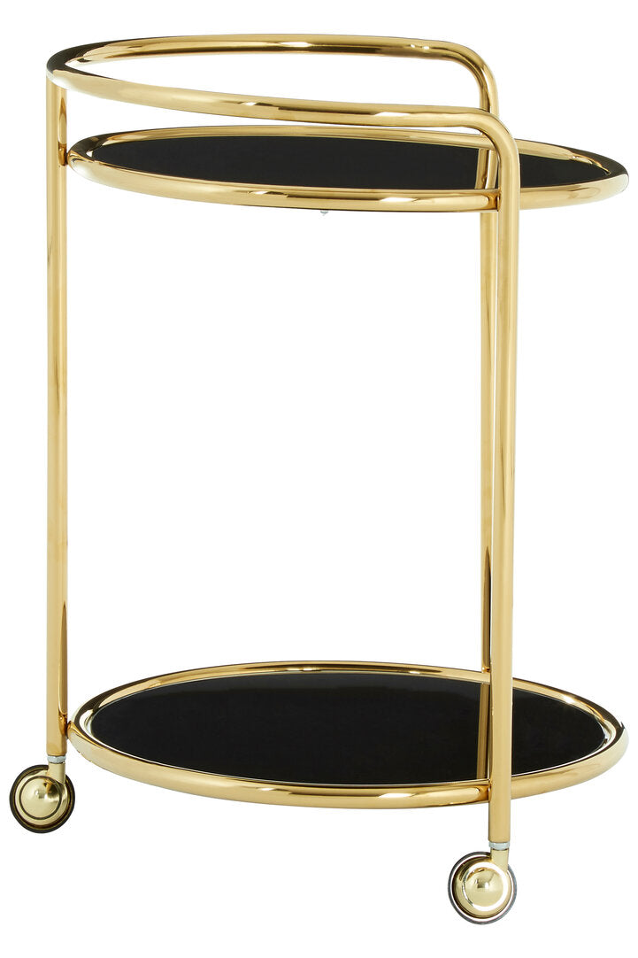Playa Round Gold Finish Trolley