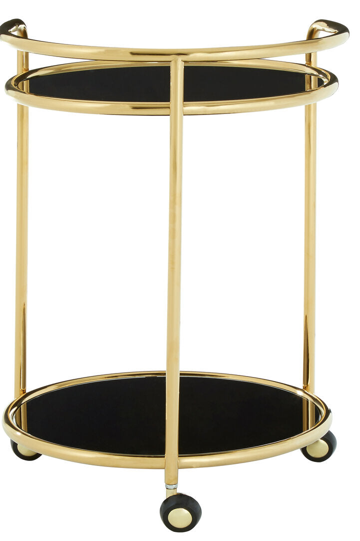 Playa Round Gold Finish Trolley