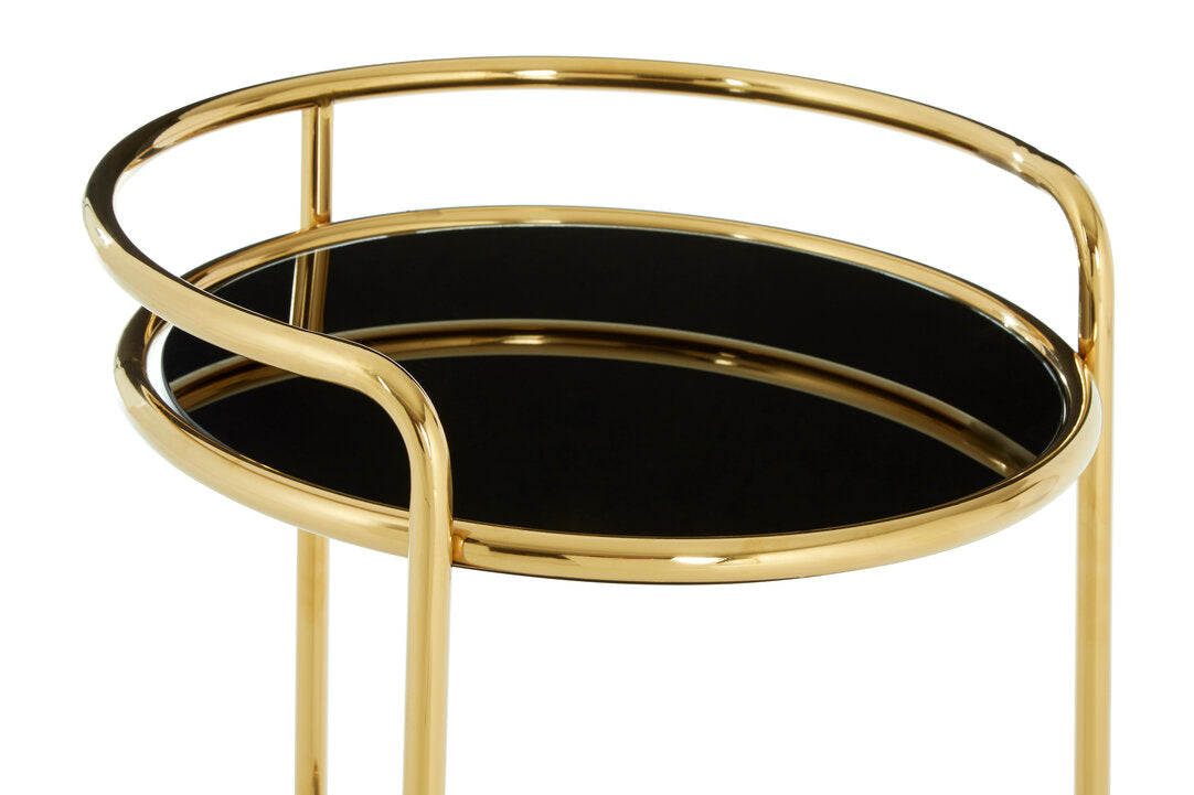 Playa Round Gold Finish Trolley