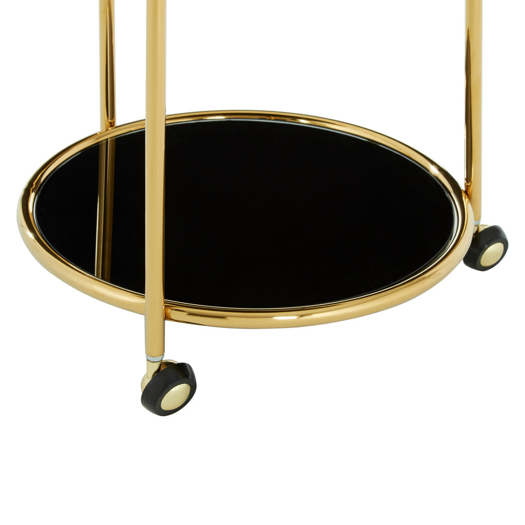 Playa Round Gold Finish Trolley