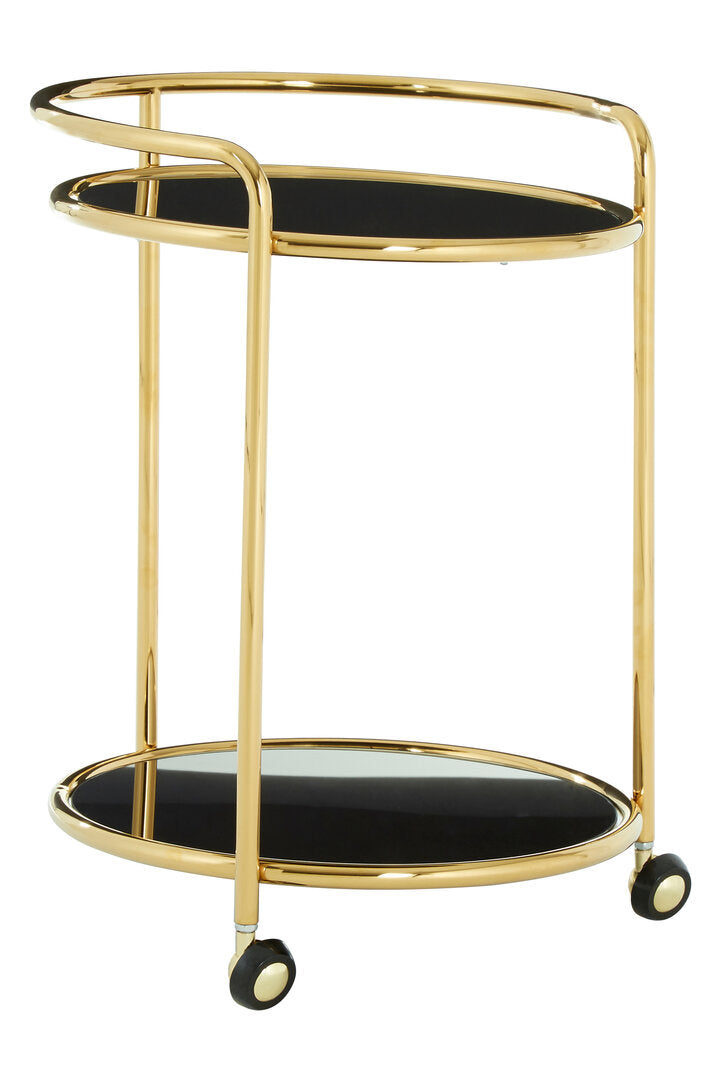 Playa Round Gold Finish Trolley