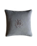 Mariner Emblem Linen Cushion – Grey & Pale Grey