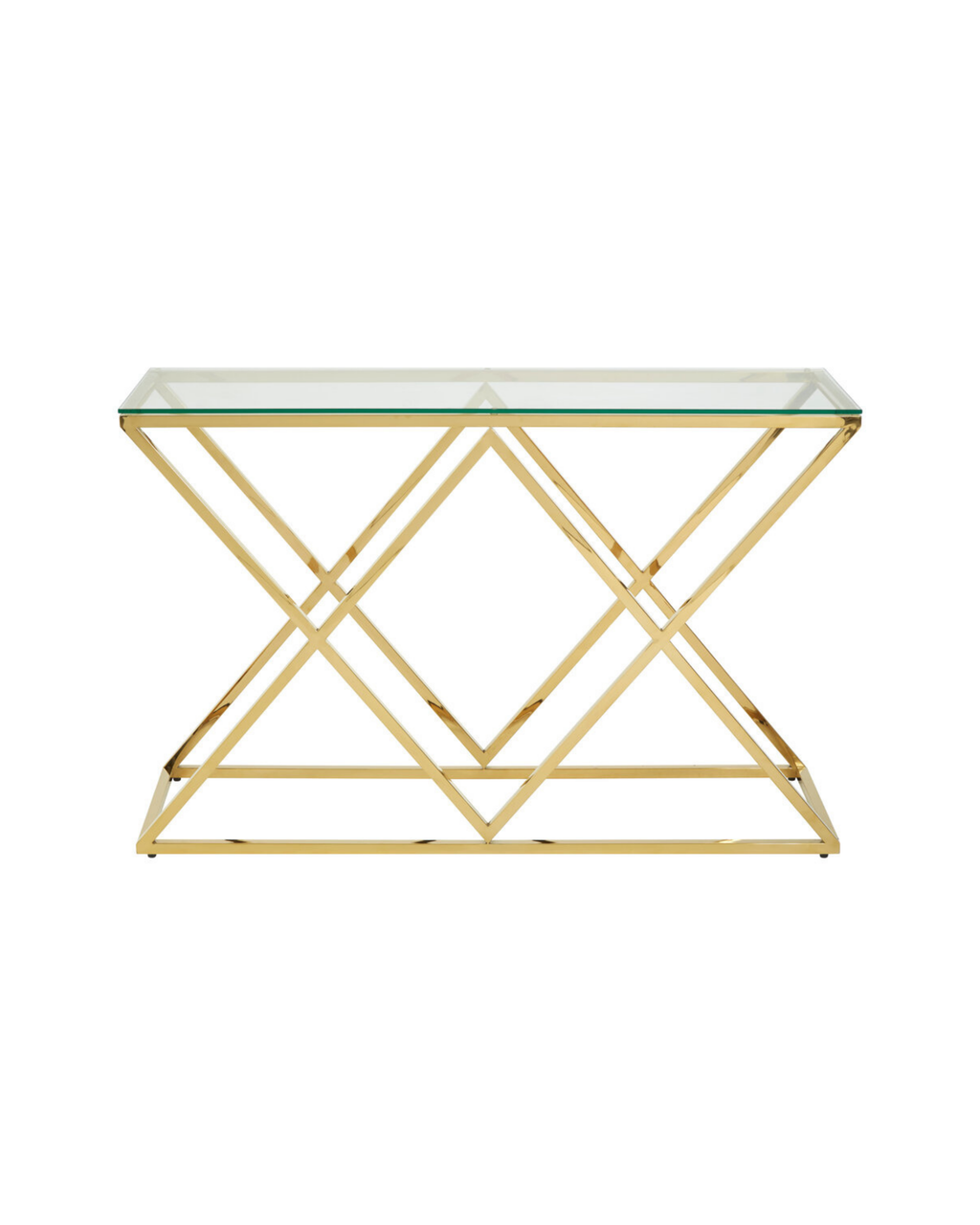 Luma Gold Finish Console Table