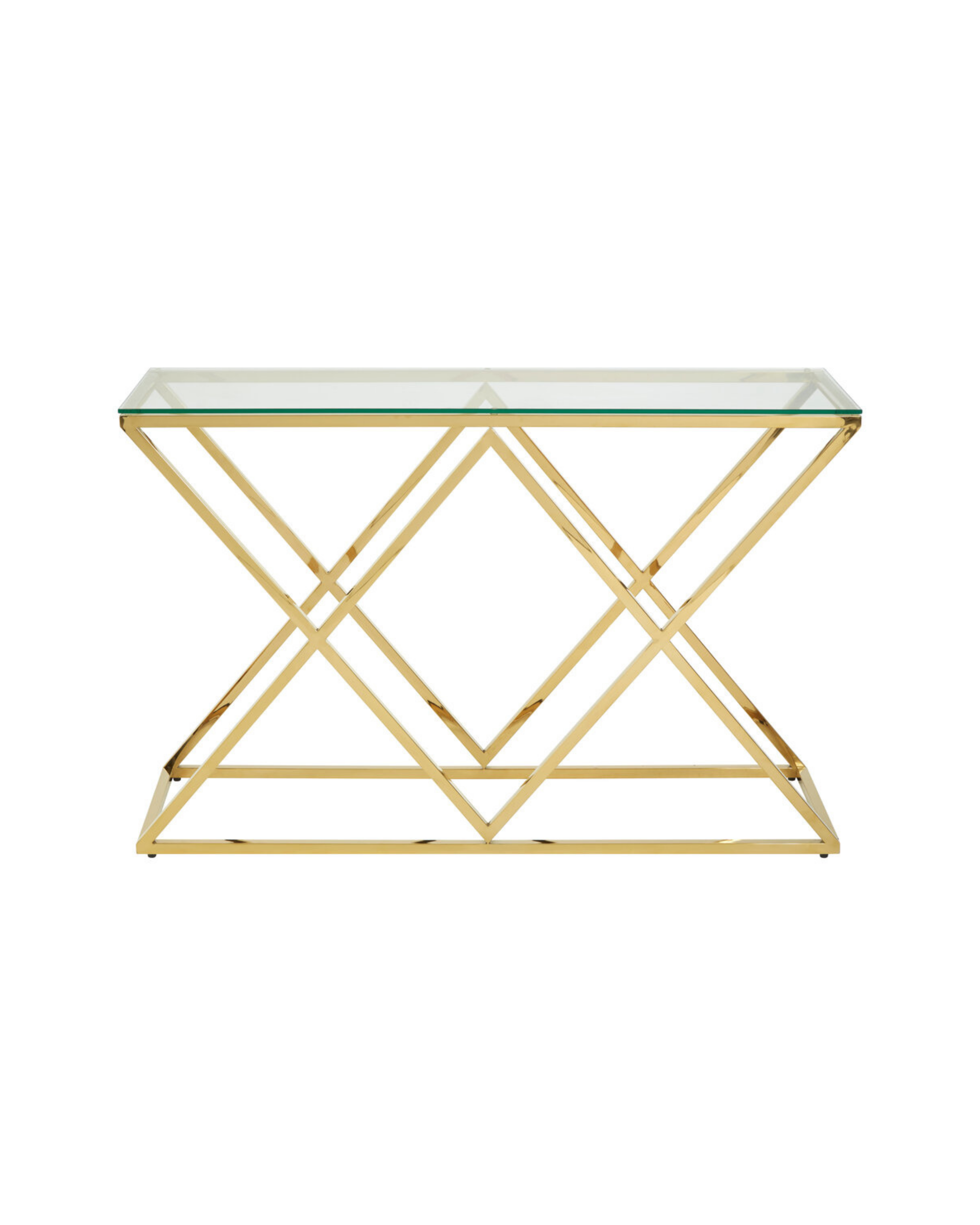Luma Gold Finish Console Table