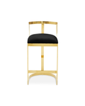 Senta Bar Chair - Gold & Black Velvet