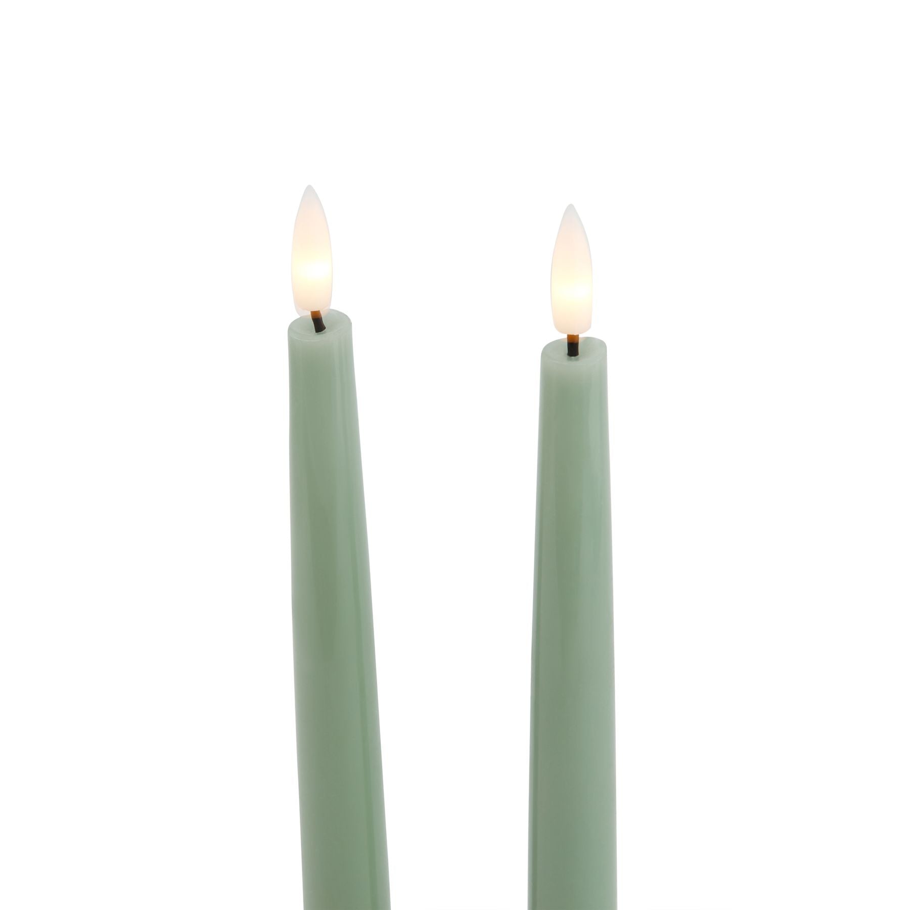 Harper Set of 2 Sage LED Wax Dinner Candles