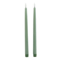 Harper Set of 2 Sage LED Wax Dinner Candles