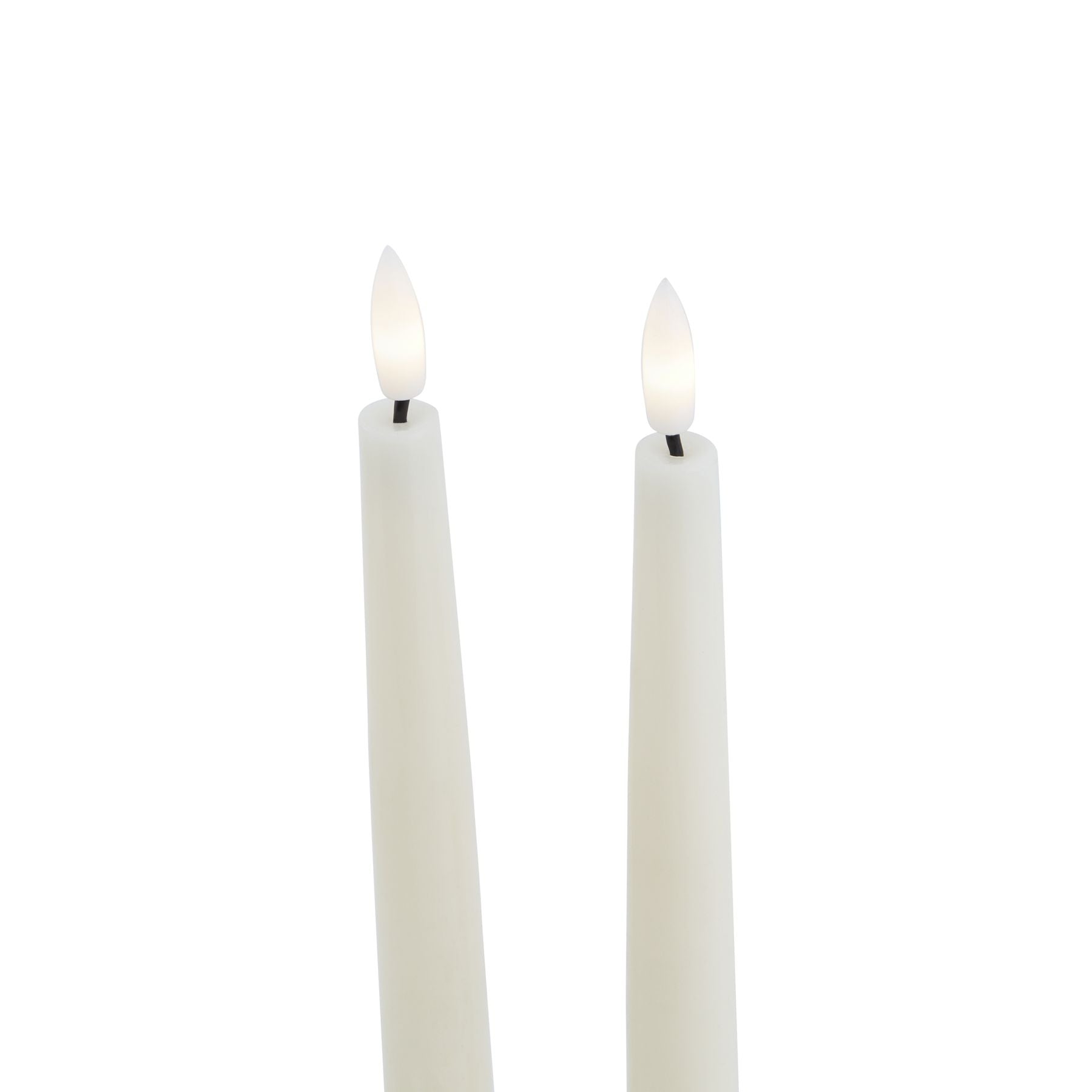 Harper Set of 2 Taupe LED Wax Dinner Candles