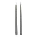 Harper Set of 2 Grey LED Wax Dinner Candles