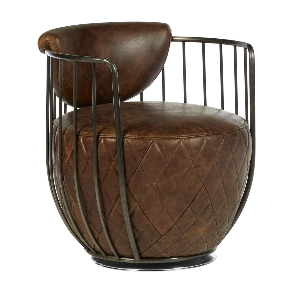 Loft Wire Swivel Chair - Brown