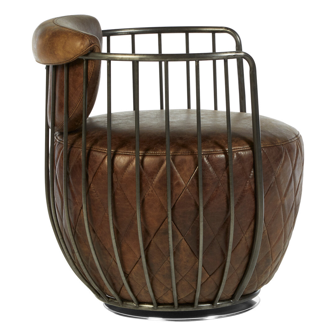Loft Wire Swivel Chair - Brown