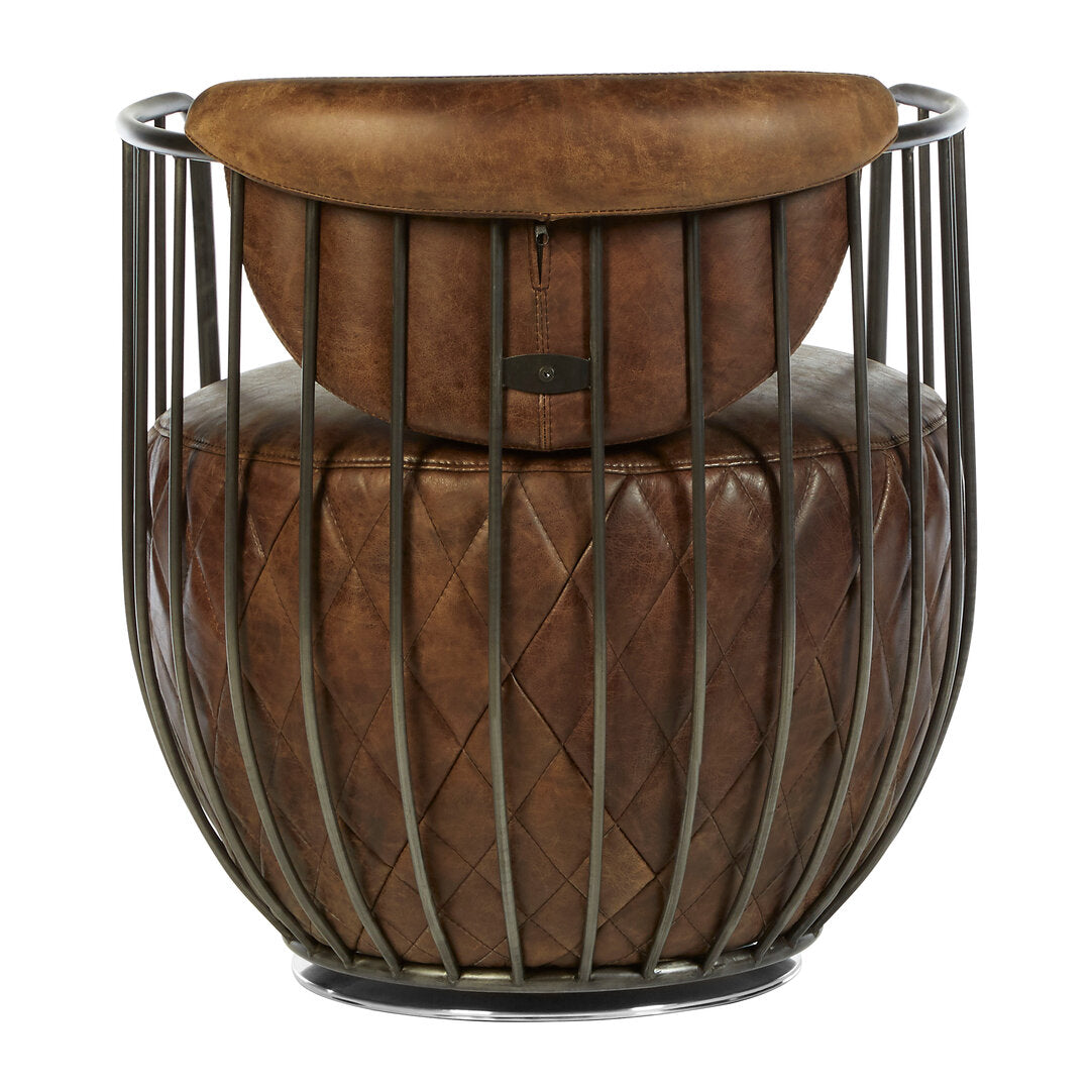Loft Wire Swivel Chair - Brown