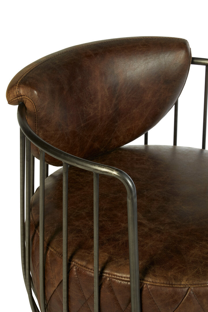 Loft Wire Swivel Chair - Brown