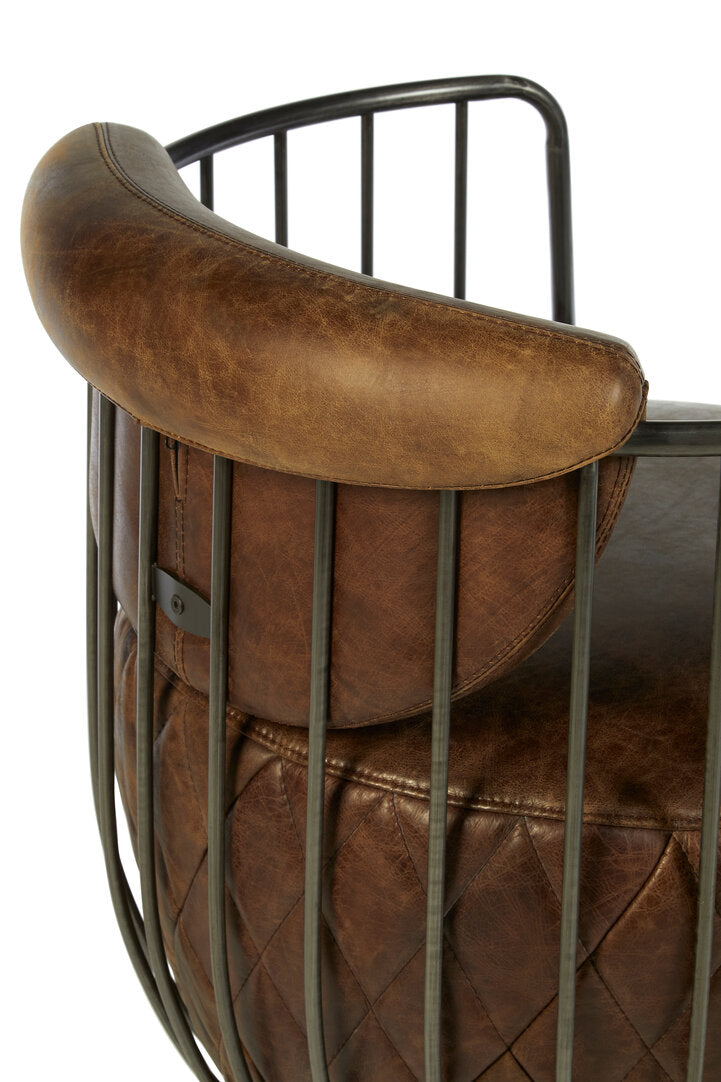 Loft Wire Swivel Chair - Brown