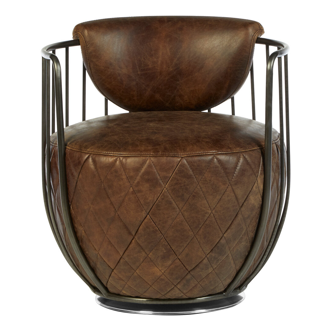 Loft Wire Swivel Chair - Brown