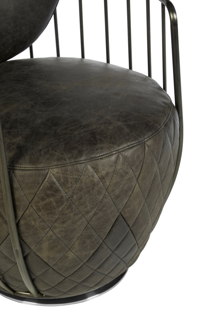 Loft Wire Swivel Chair - Dark Grey